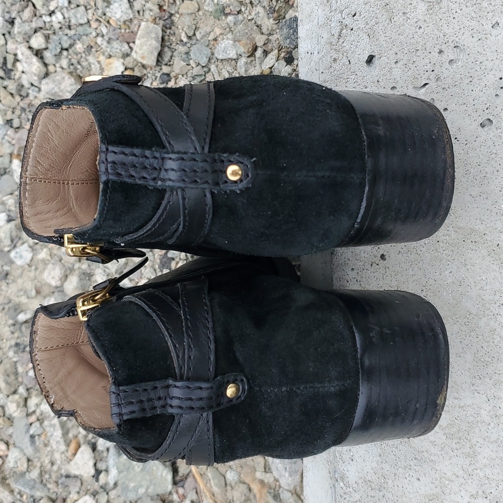 Tory Burch Black Leather Ankle Booties - Picture 4 of 10